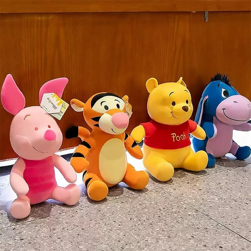 4pcs Set Peluches Winnie The Pooh , Tigger,igor Y Piglett