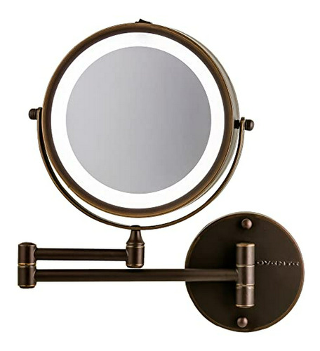 Espejos De Mano - Ovente Lighted Wall Mount Makeup Mirror 7 