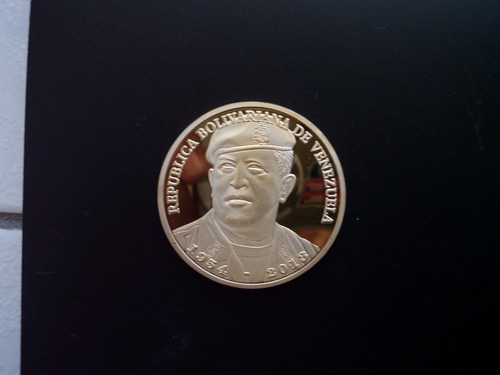 Hugo Chávez Rara Medalla De Bronce (con Chapa De Oro)
