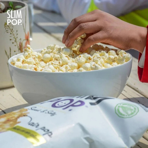 Palomitas Slim Pop Family Pack 4 Pzas Sal De Mar Limon Chile