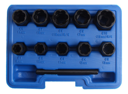 Extractor De Tuercas Y Pernos Rotos (11 Piezas)