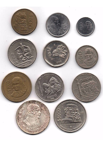 Mexico Lote 11 Monedas Diferentes Antiguas