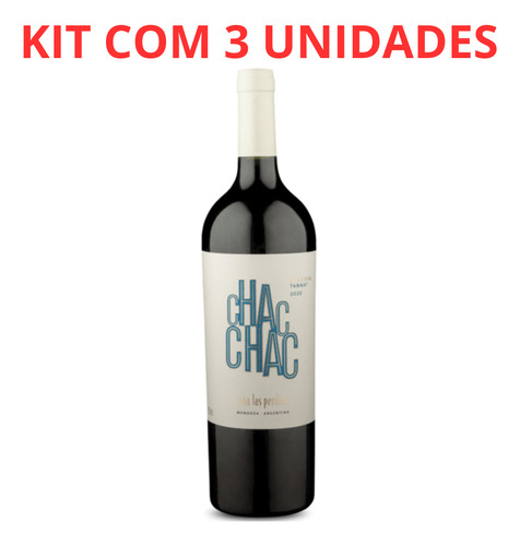 Vinho Argentino Chac Chac Tannat Reserva 750ml Tto Kit Com 3