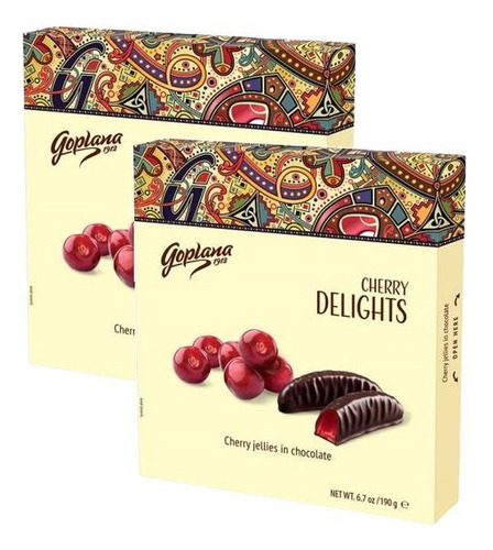 Chocolate goplana cherry delights 190g - importado Goplana  cacau 190 g