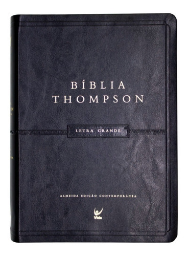 Biblia Thompson - Luxo Letra Grande Capa Pu Preta C/ Indice