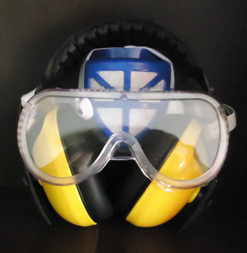 Kit De Protección Lentes + Audífonos + Mascarilla Seguridad