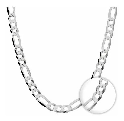 Cadena Cartier O Figaro Plata 925 Italiana 60 Hombre