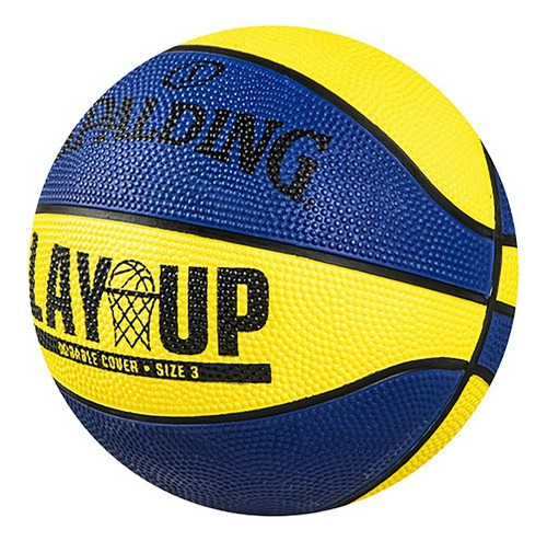 Pelota De Básquet Spalding N° 3 Lay Up Junior Color Yellow Blue