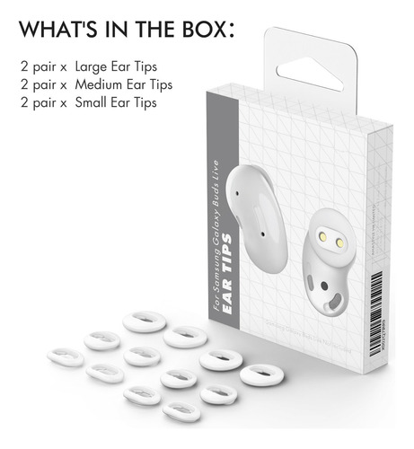 6 Pares Auriculares Bluetooth Para Samsung Galaxy Buds Live,