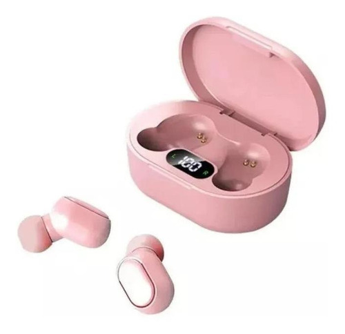 Audífonos in-ear gamer inalámbricos Veeela E7s rosa con luz LED