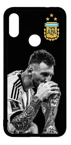 Funda Messi Campeon Mundial Para Xiaomi Redmi Mi A2 Lite Negro Personalizado