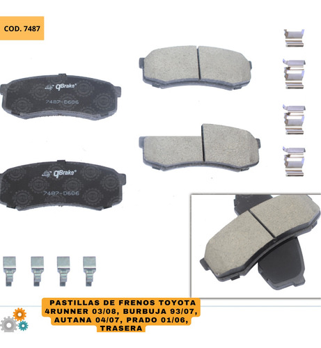 Pastilla Freno Toyota 4runner/fortuner/burbuja/autana/prado