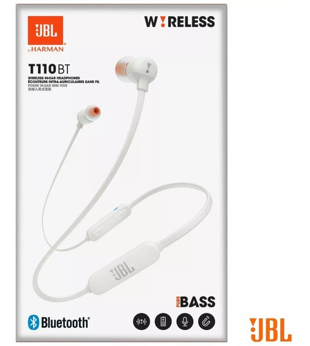 Fone De Ouvido Bluetooth Jbl T110bt Branco Original Com Nfe