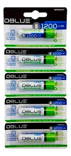 Pila Recargable Aaa Bateria Dblue 1200mah 1.2v 1 Unidad
