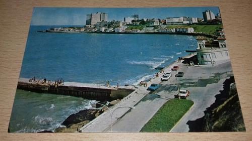 Antigua Postal Mar Del Plata Playa Automoviles