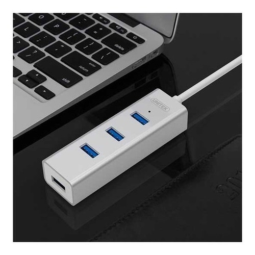 Hub 4 Puertos Usb 3.0 Con Adaptador Usb 3.1 Hasta 5 Gbps