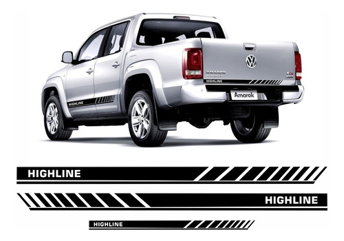 Kit Adesivo Faixa Para Volkswagen Amarok Highline 19461