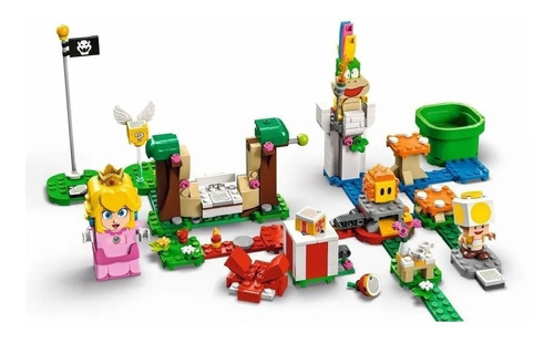 Imagen 1 de 2 de Bloques para armar Lego Super Mario Pack Inicial Aventuras con Peach 354 piezas  en  caja