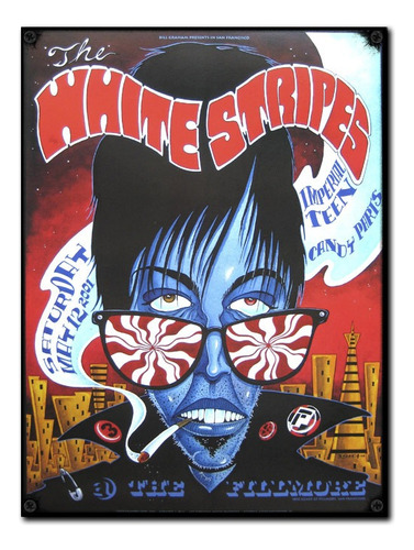 #1191 - Cuadro Decorativo Vintage - The White Stripes Poster