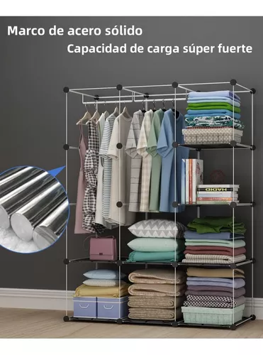 Closet Organizador Armario Construido en Plástico para Ropa con 12 Cubos  Practiksa RZ11117