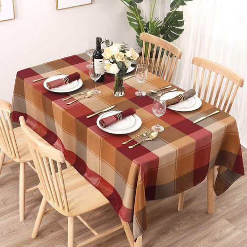 Mantel Rectangular Impermeable Estilo Cuadros (60x102)