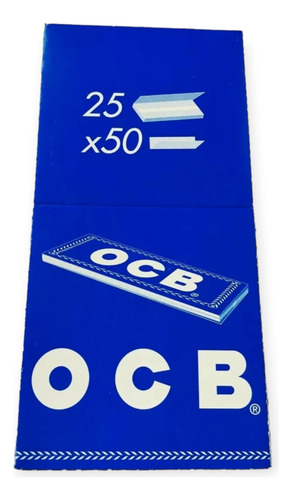 Caja De Ocb Azul De 70mm / Papel Blanco Para Armar X25 Ocb