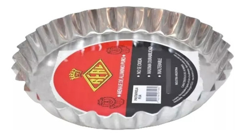 Molde Tarta Pastafrola N°26 Fijo Aluminio Real Color Gris