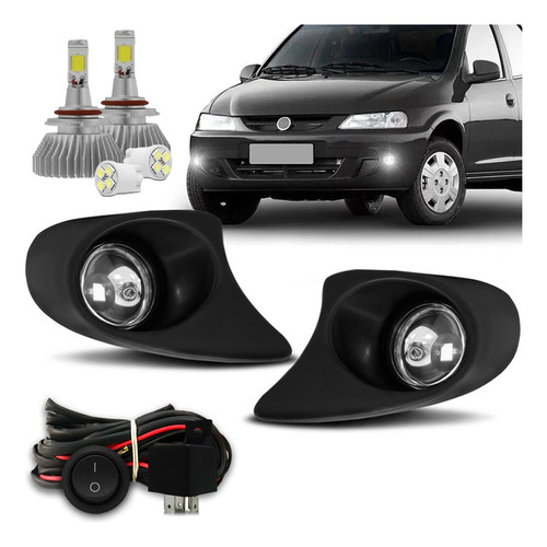 Kit Farol Milha Celta 1999 2000 2001 2002 2003 2004 05 + Led