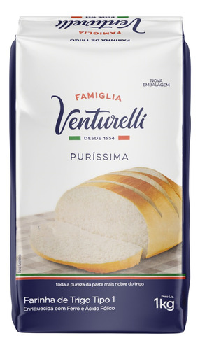 Farinha de Trigo Tipo 1 Famiglia Venturelli Pacote 1kg