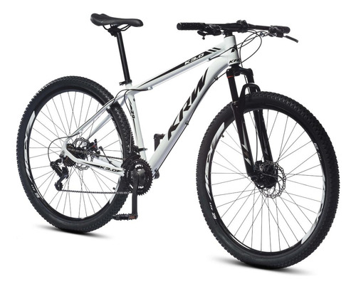 Bicicleta Aro 29 Krw Alumínio Shimano Tz 21 Vel A Disco sh21 Cor Branco/Preto