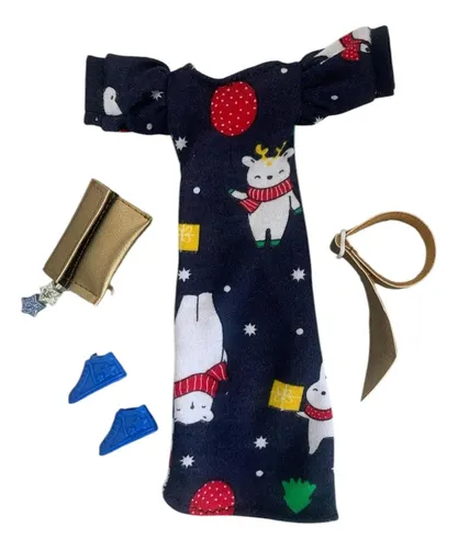 Ropa Muñeca Barbie Set De Navidad X 4 Piezas