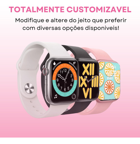 Smartwatch X8 Max Pro 2024 Chamadas Bluetooth Redes Sociais Caixa Rosa