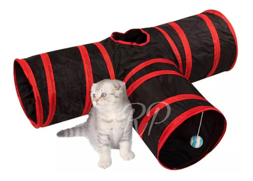 Tunel/tubo De 3 Salidas Material Resistente Para Gatos