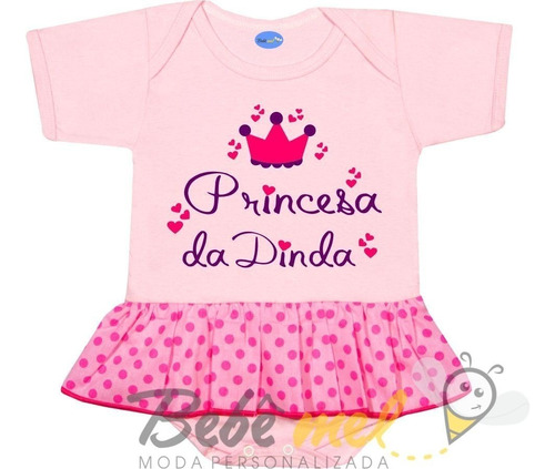 Body Saia  Princesa Da Dinda Body Madrinha Personalizado