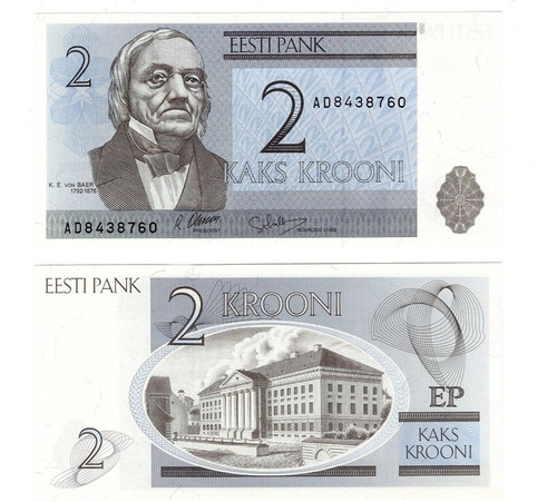 Estonia - Billete 2 Krooni 1992 - Unc