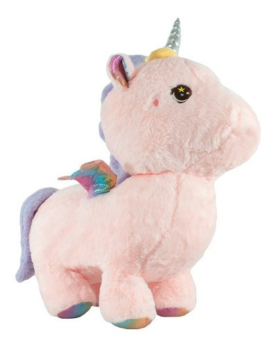 Unicornio Pony De Peluche Grande Suave Juguete Infantil 45cm Color Rosa