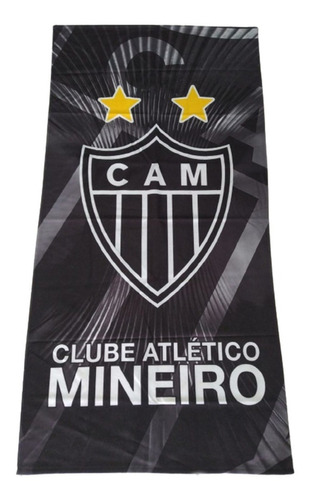 Toalha Do Atlético Mineiro Galo 2 Estrelas Toalha De Banho Atlético MG CAMPEÃO 2 Estrelas