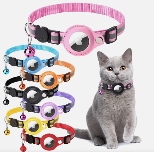 Forro Funda Collar P/ Airtag Gps Mascota Perro Gato Silicone