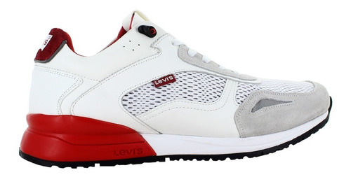 Levis Tenis Urbano Blanco/gris/rojo Para Hombre 80222