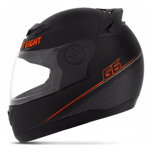 Capacete para moto  integral Pro Tork Evolution  G6 Limited Edition  preto e laranja liberty 788 tamanho 60 