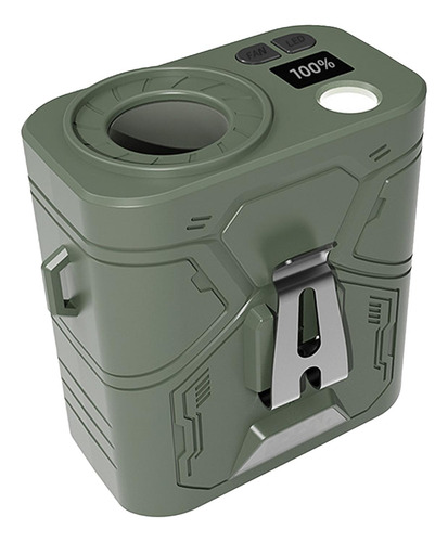Ventilador De Clip De Cintura Usb Usb Recargable Verde