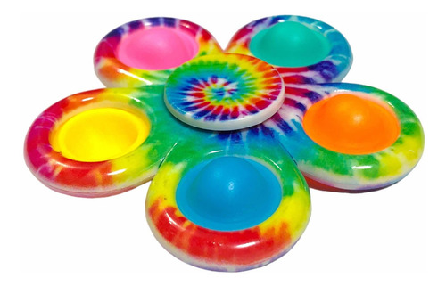 Juguete Plástico Ligero Fidget Spinner Antiestrés Con Pop It