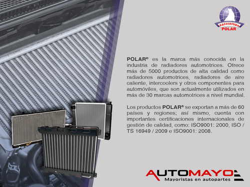 Un Radiador Agua Soldado Polar Edge Std V6 2.7l 2015-2020