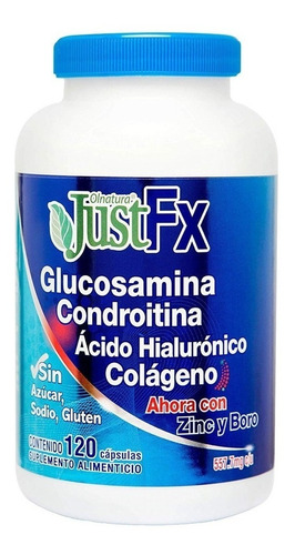 Suplemento Olnatura Just JustFx Glucosamina Condroitina con ácido hialurónico y colágeno 120 cápsulas