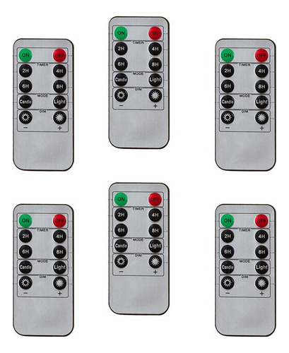 6 Unidades, 1 Mando A Distancia Que Funciona Con Pilas Y Cua