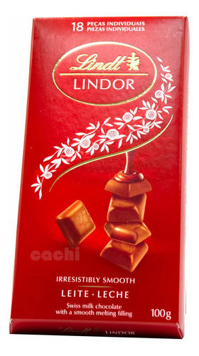 Chocolate Lindt Swiss Lindor Milk 100gr 18 Piezas