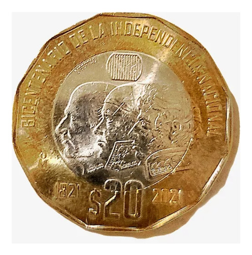 Moneda 20 Pesos Bicentenario Independencia De México 2021 