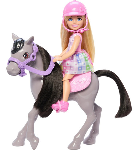 Conjunto De Juguete De Barbie Chelsea Y Caballo W.