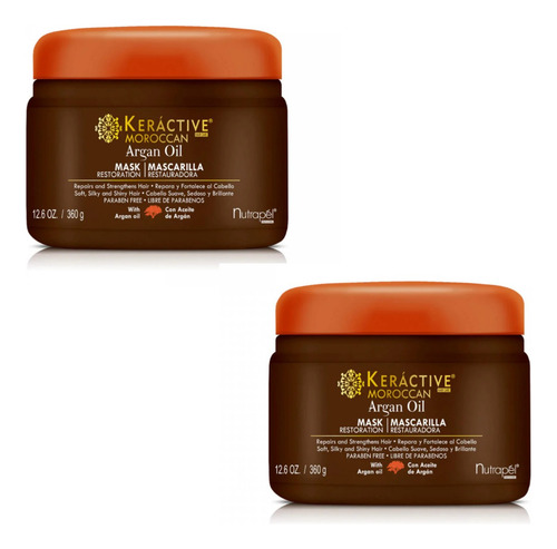 2 Tratamiento Restaurador Keráctive Argan Oil 360 G