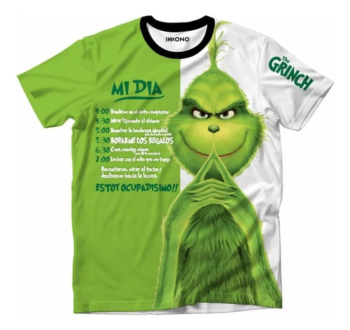 Polo Grinch Navidad Sublimado Grinch 